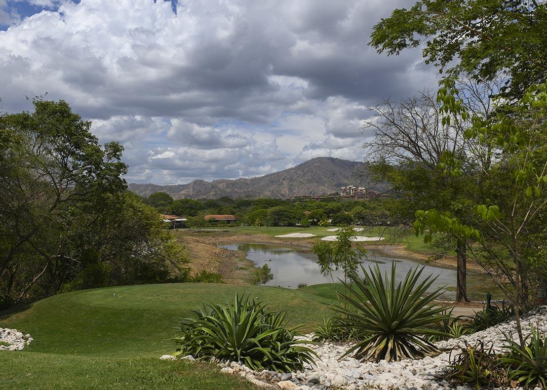 The 17th hole during the final round of the PGA TOUR Latinoamerica Costa Rica Classic at Reserva Conchal Golf Club in Guanacaste, Costa Rica.  