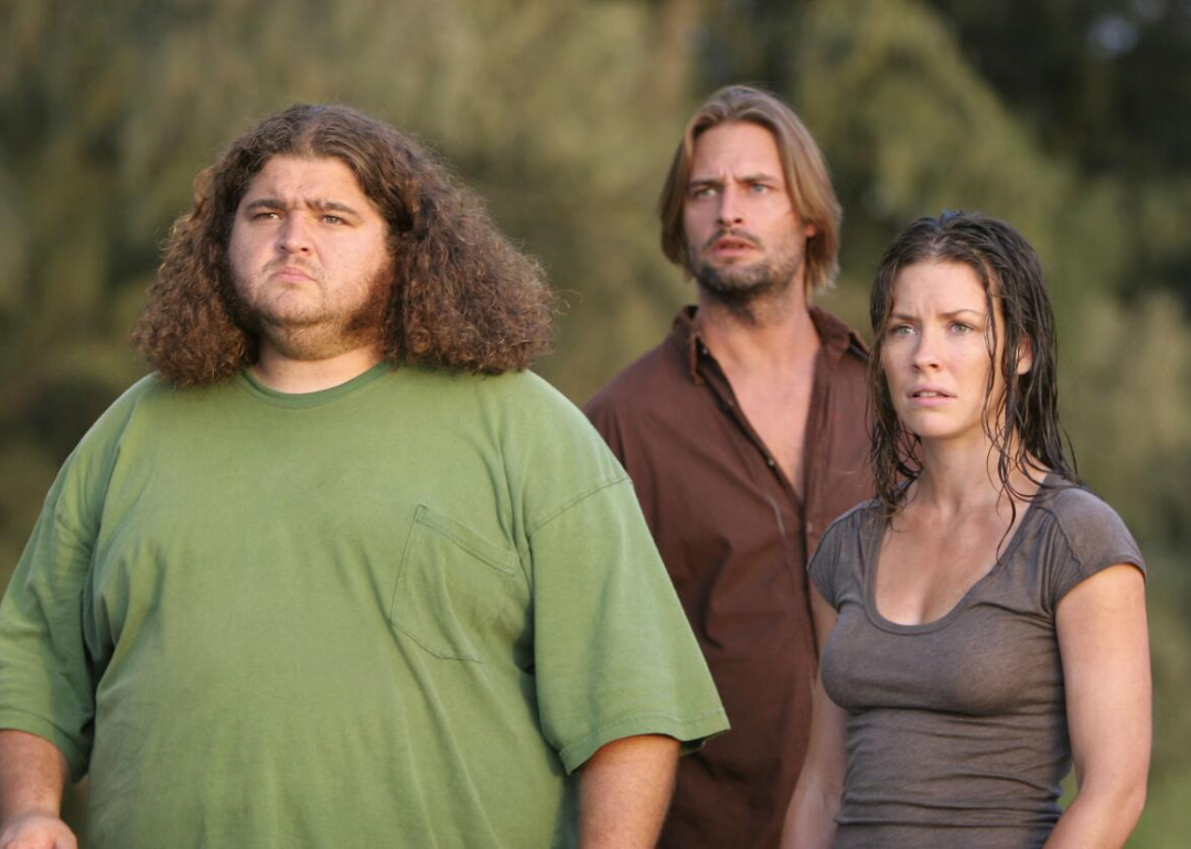 Actors Jorge Garcia, Josh Holloway and Evangeline Lilly in a scene from 'Lost'