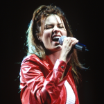 Shania Twain performs at Shoreline Amphitheatre on June 18, 1998 in Mountain View, California.