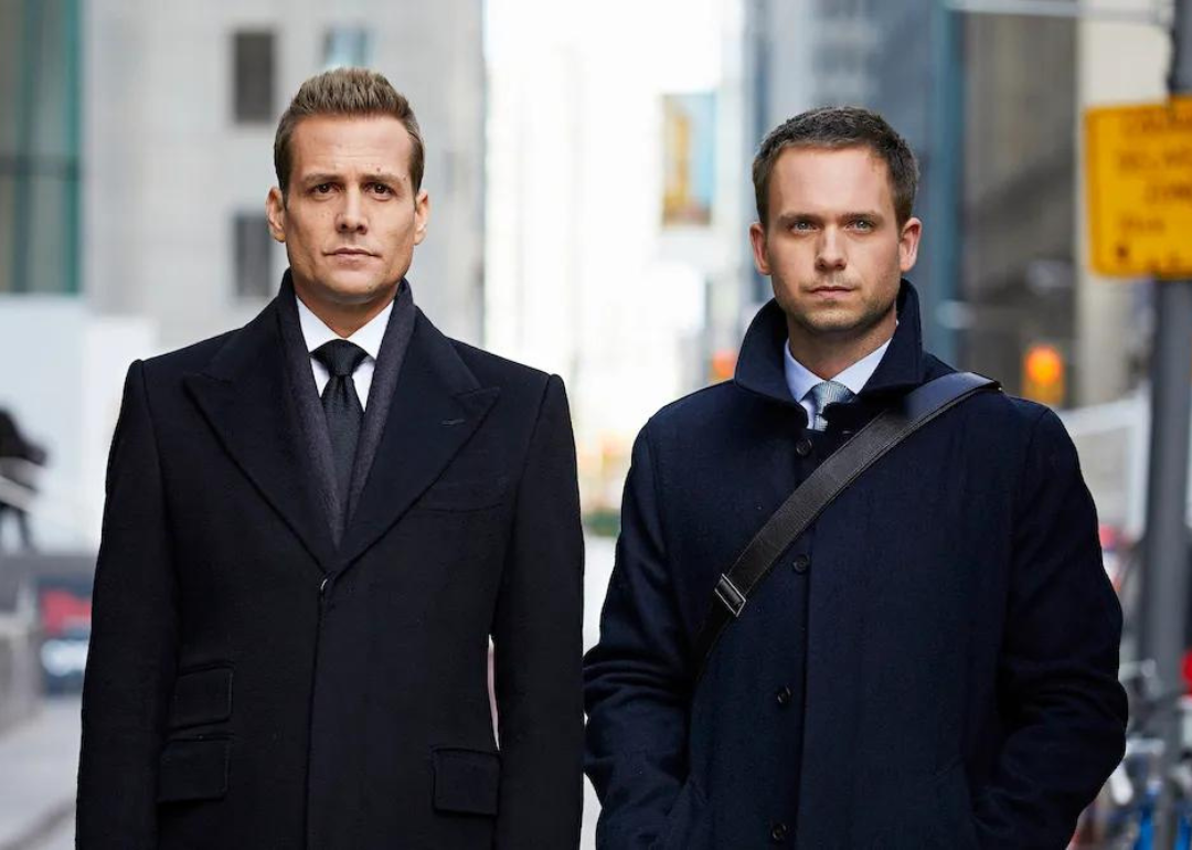 Actors Gabriel Macht and Patrick J. Adams in 'Suits'