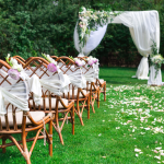 A beautiful setting for an outdoor wedding ceremony